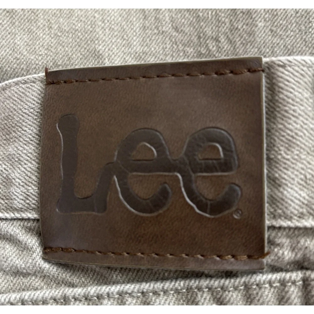 Lee Denim Jeans Tan Men's 40x30 Light Wash 100% Cotton Relaxed Fit